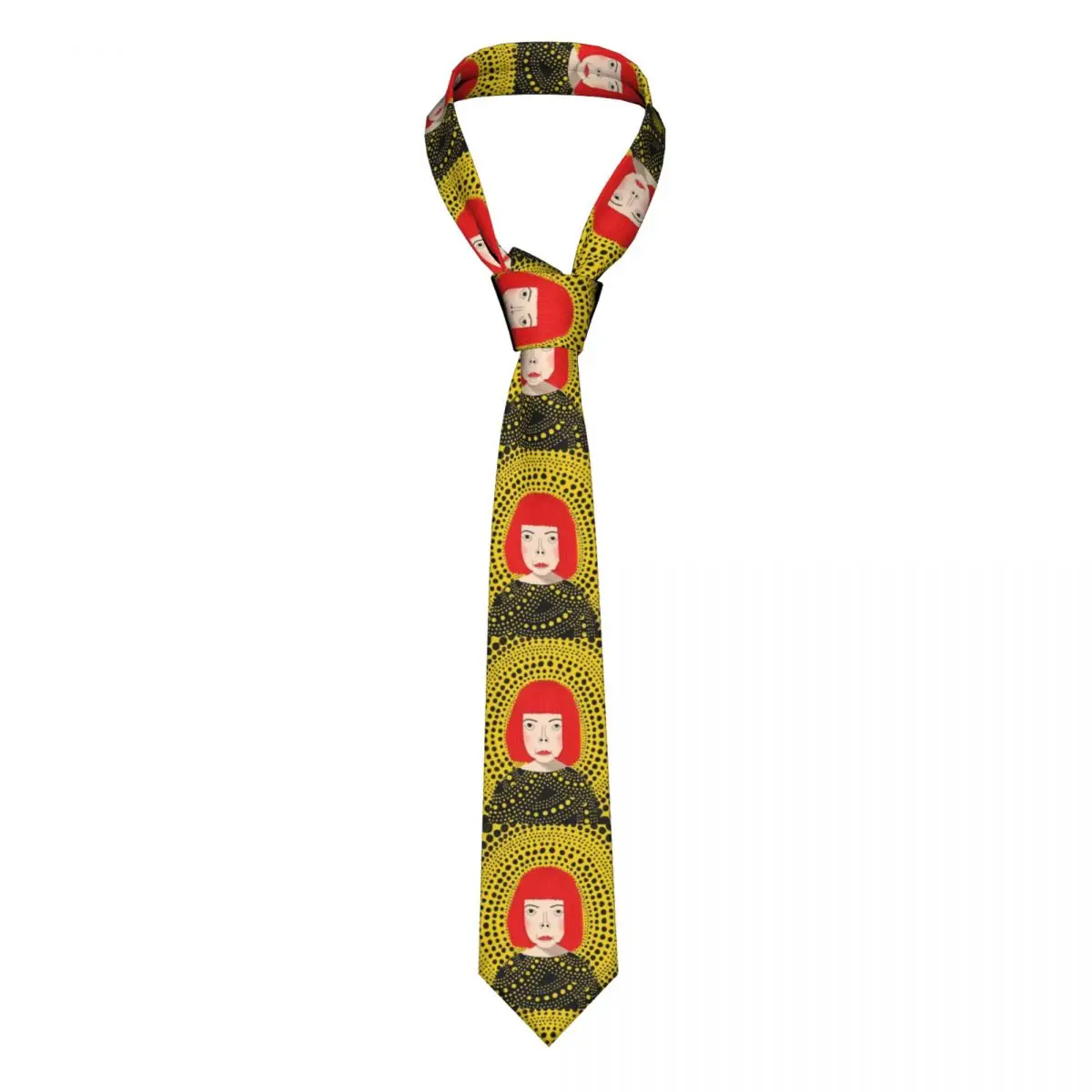 Custom Yayoi Kusama Aesthetic Ties Men's Formal Silk Pumpkin Art Dots Neckties for Office