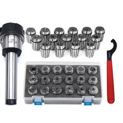 Collet Chuck Morse Cone Holder Set, ER25 Colete MTB2 MTB3 MTB4 ER25, Braçadeiras para mola, Colete MT2 MT3 MT4 ER25, ER25, 15 peças