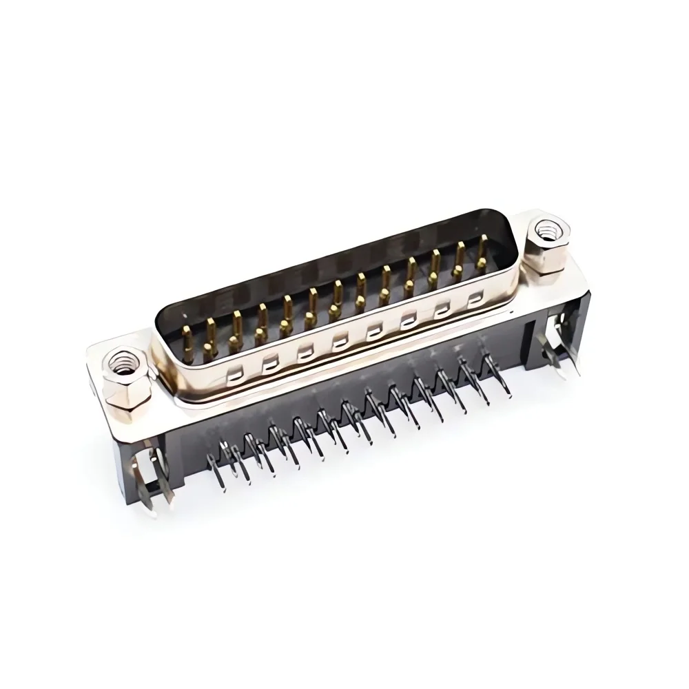 DR25 DB25 D-SUB Angle Angled 25 Pin Female Male PCB Mount Socket Connector for VGA Serial Port Adapter