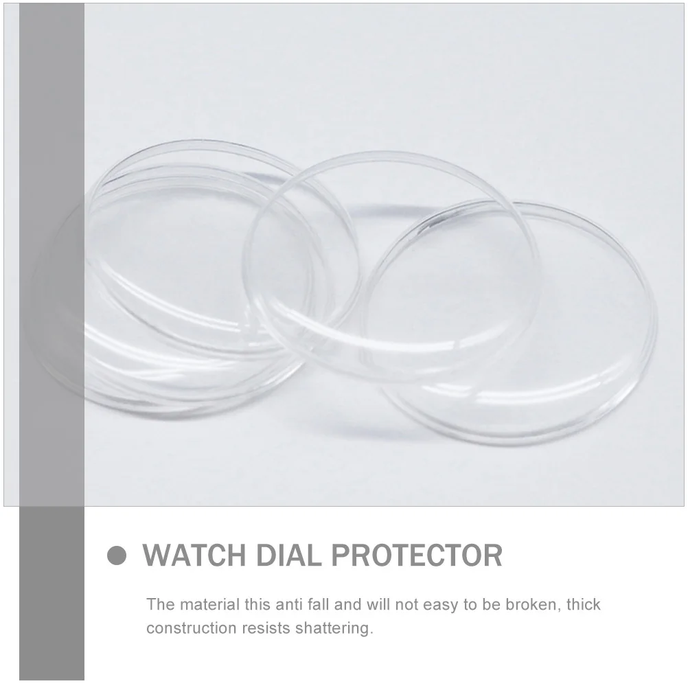 

5pcs Clear Acrylic Watch Lids Replace Mirror Surface Wristwatch Glass Repair Supplies Protector Transparent Watch Cover Dial Lid