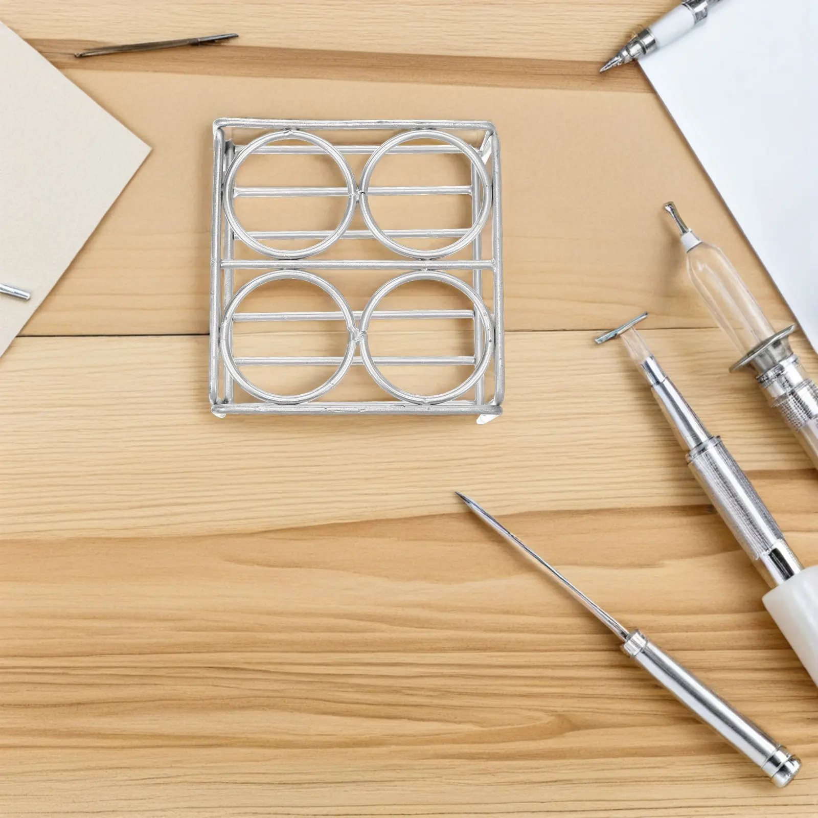 Laboratory Crucible Rack Wire Four-Hole Stable Support Stand for Chemistry Scientific Lab Equipment Crucible