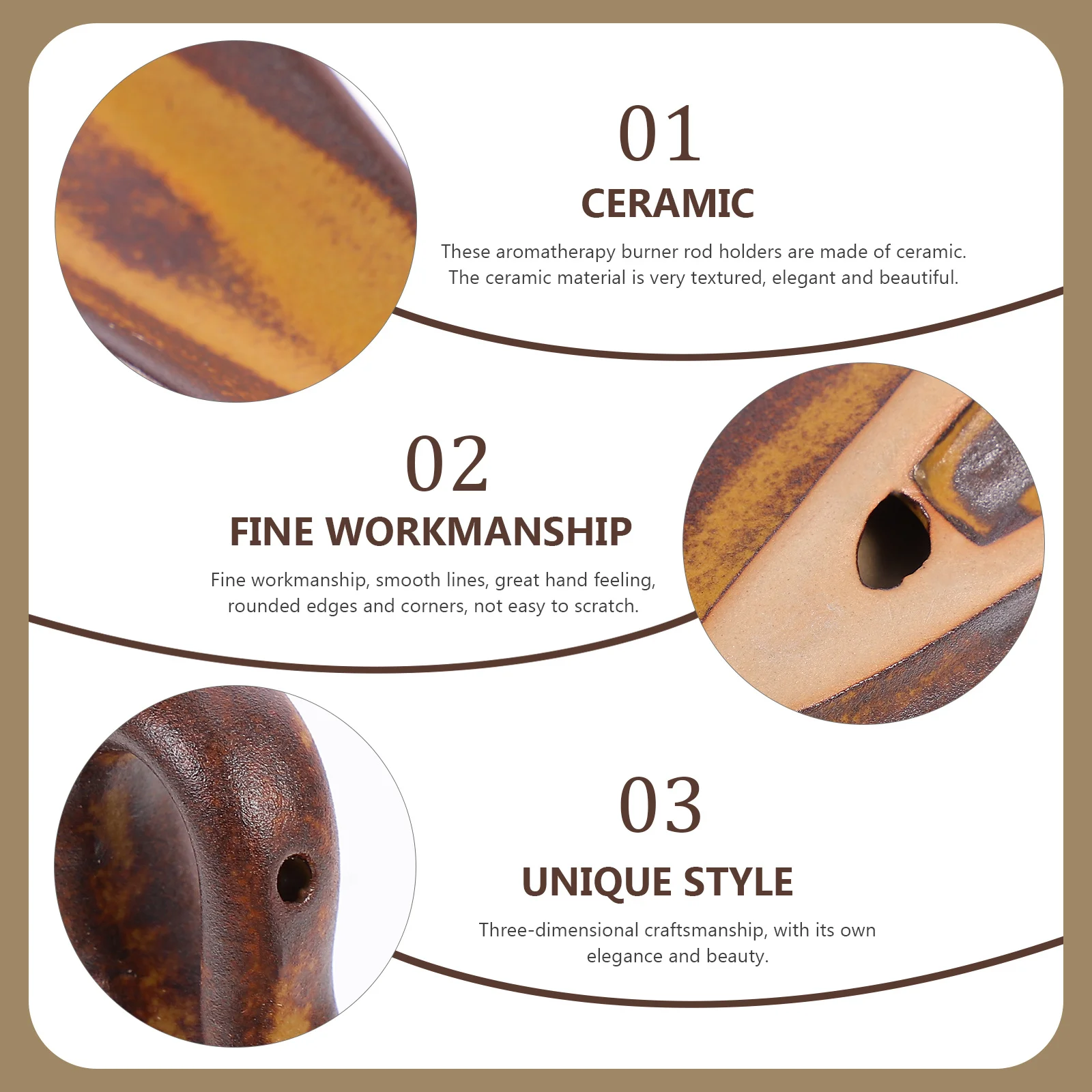 

Ceramic Incense Burner Home Aromatherapy Decoration Assorted Color Exquisite Details Stress Relief Improve Sleep Quality Perfect