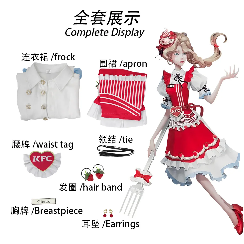 

2026 new Grace Cosplay Game Identity V Anime Women Lovely Dress Costume Naiad Role Play Outfit Halloween Carnival Party Suit