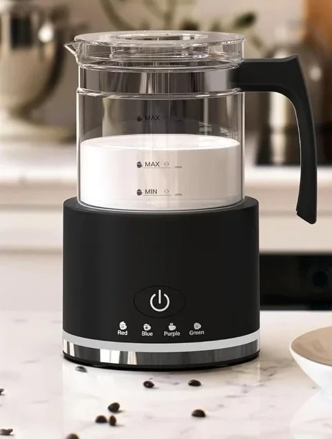 Petit appareil ménager pour café, mousseur à lait en verre, mélangeur de mousse de lait portatif, adapté au lait chaud pour le café et bien plus encore