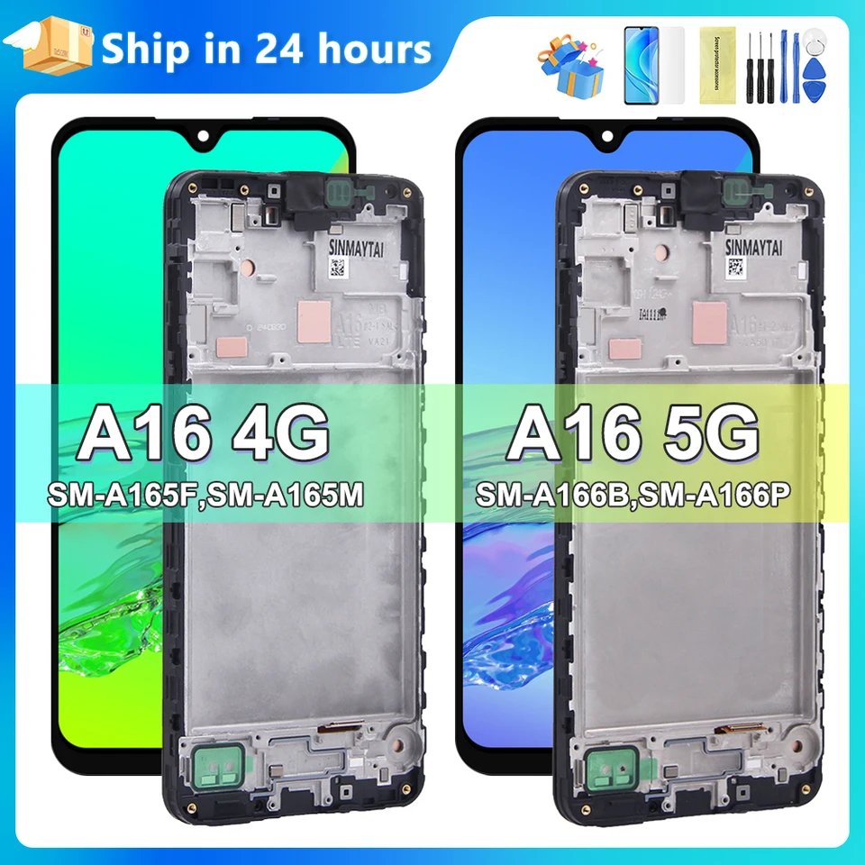 Pantalla LCD 100% probada para Samsung A16 4G SM-A165F, pantalla táctil y digitalizador para Samsung A16 5G A166 SM-A166B