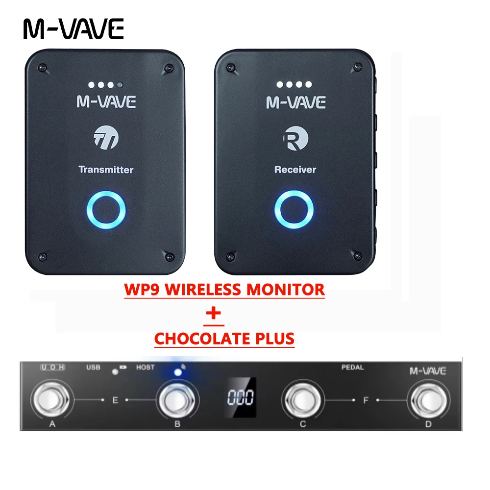 M-VAVE-Chocolate Plus Wireless Midi Controller, Guitar Pedal, Wireless Ear Return, Wp9, Guitar Accessories, New