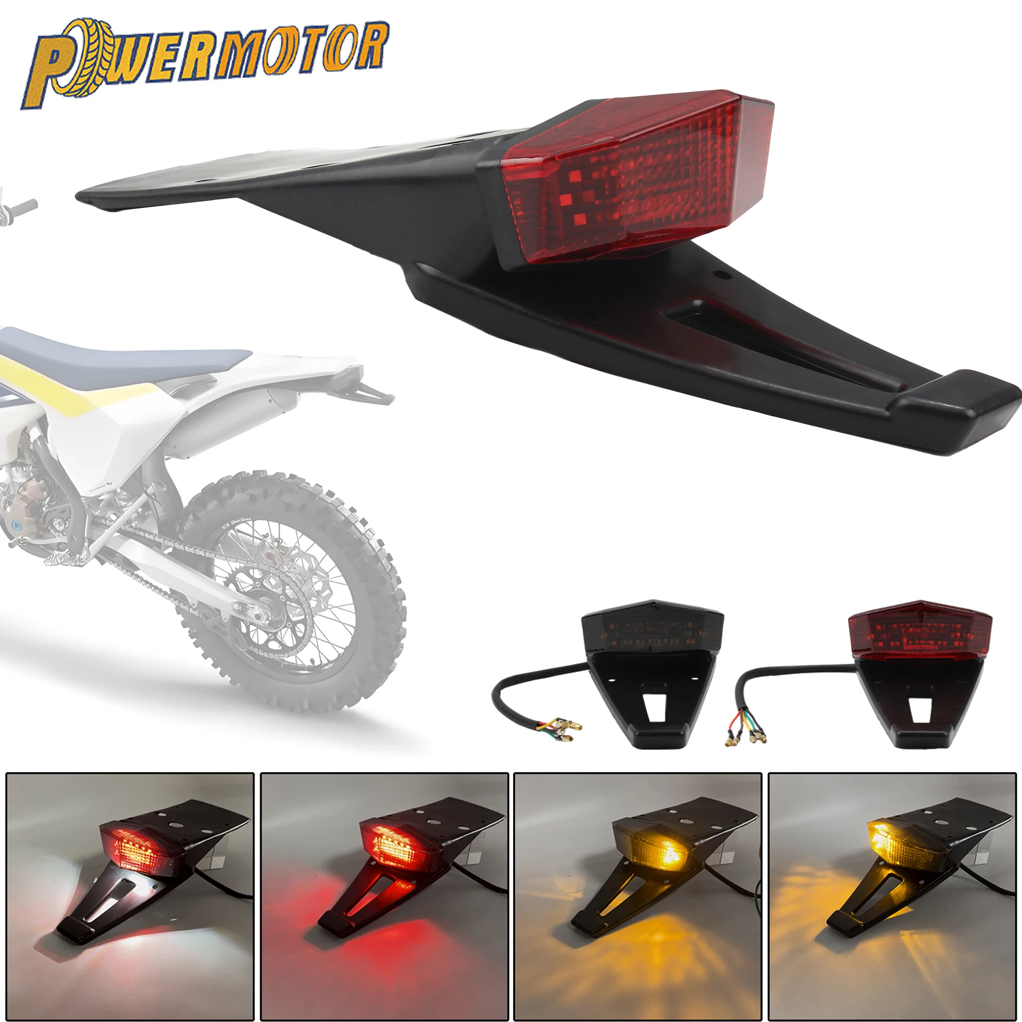 

Motocross LED Rear Taillight Brake Light For Surron Bee X Electric Bike Enduro DirtBike License PlateLight Universal Accessories