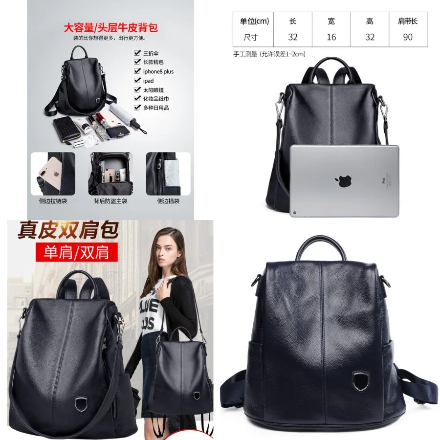 

【Новый стиль】Женская сумка через плечо из натуральной кожи, новый корейский стиль, модная, универсальная, из мягкой кожи, с верхним слоем из мягкой кожи, большой вместимости.