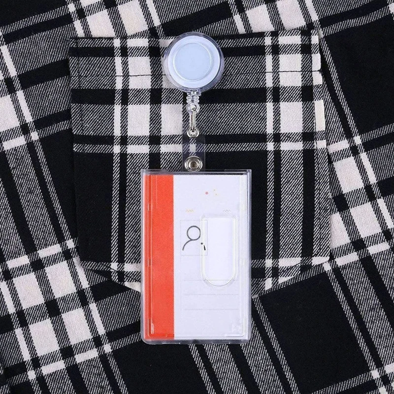 Multi-purpose Work Card Holders Portable Practical Card Sleeve Transparent Card Protector Cover Double Sided ID Card Holder