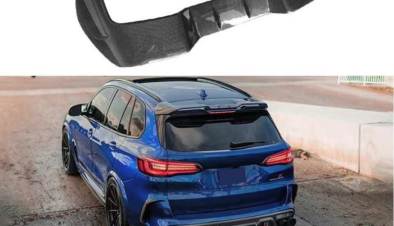 

Suitable for BMW X5M F95 Carbon Fiber LD Rear Wing Top Wing Non-punching Spoiler Modified Auto Parts
