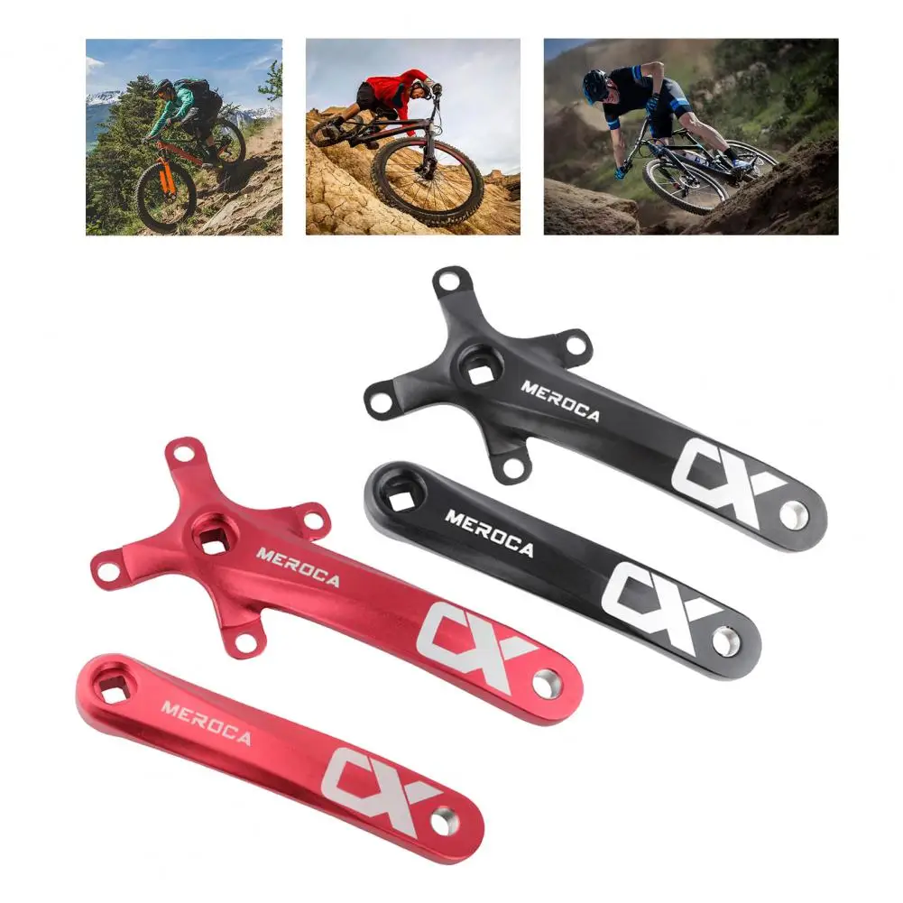 Crank Arm Set Wear Resistant Anti-oxidation High Hardness Left Right Folding Bicycle Hollow Crank with Chainring Bolts for Refit