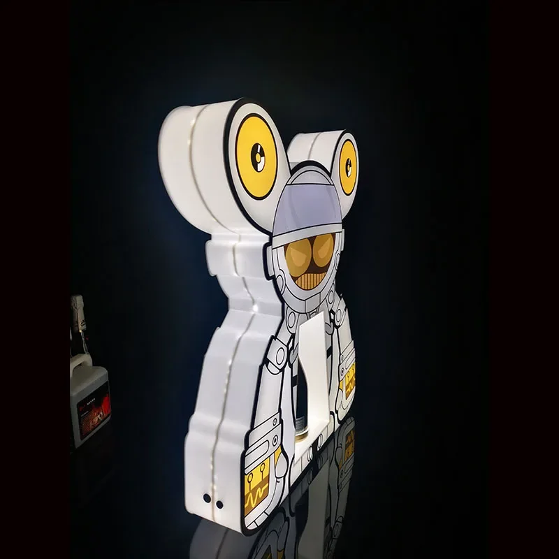 حامل زجاجة شمبانيا LED آلي قابل لإعادة الشحن، حامل نبيذ روبوت LED، شاشة تمجيد VIP لحفلات النادي الليلي