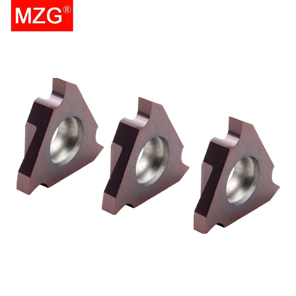 MZG 10pcs TGF32R Groove Inserts  Lathe Tungsten Steel Alloy Purple Coating CNC S​hallow Groove Machining Inserts