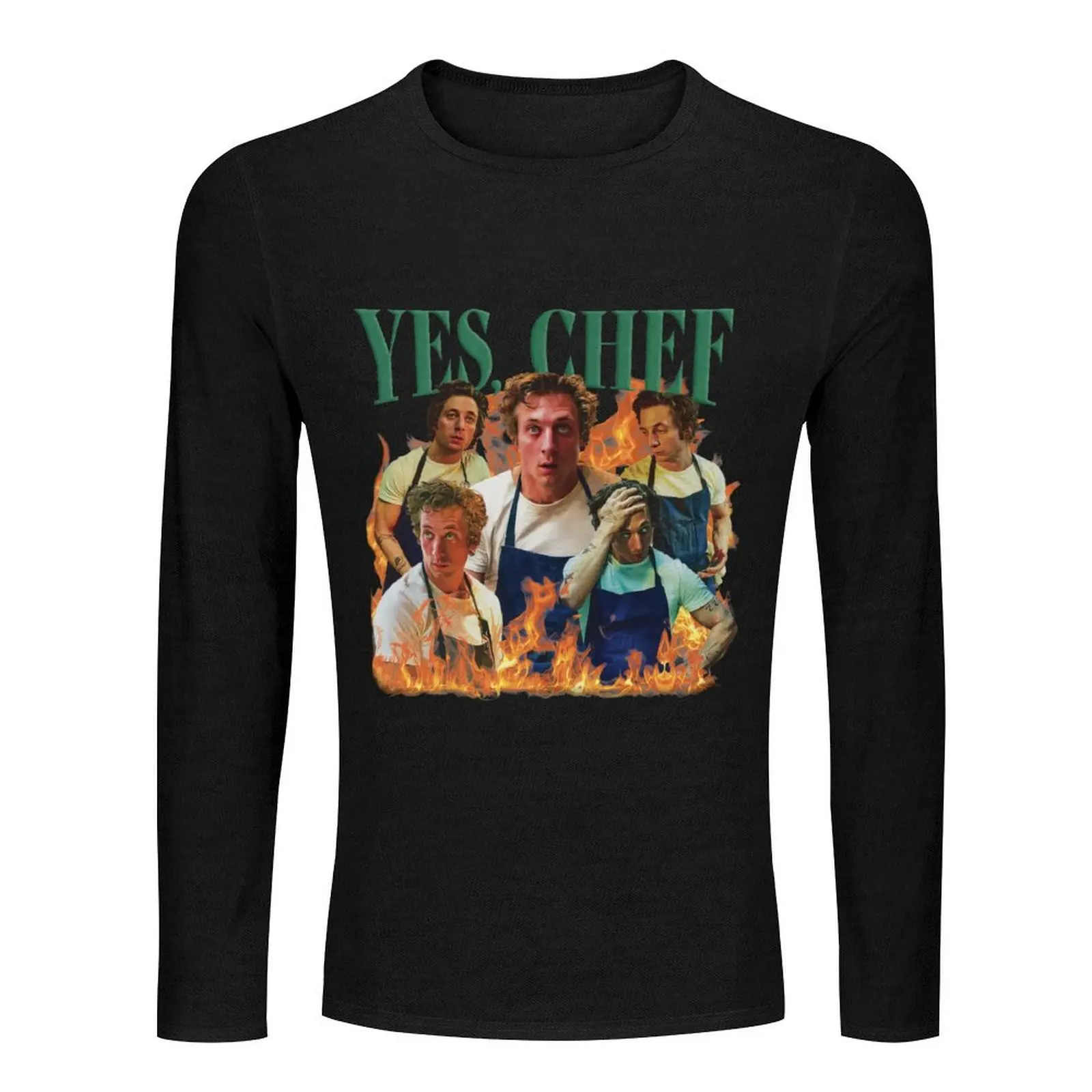 Yes Chef Jeremy Allen White The Bear Tv Show Long T-Shirt oversized t shirt t shirt man funny t shirts fitted shirts for men