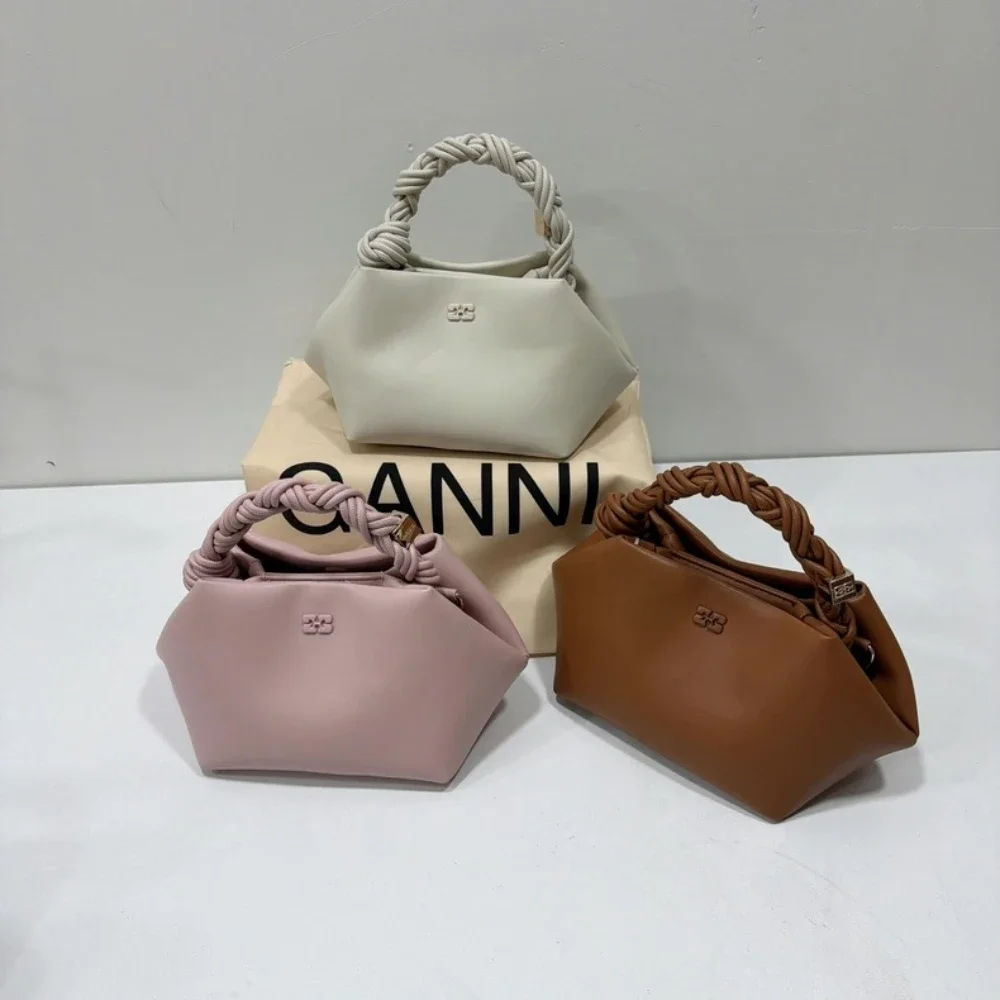 2026 Luxury Designer Bou Mini Crossbody Bag Leather Hexagonal Woven Shoulder Handbag Women Daily Casual Storage Purse