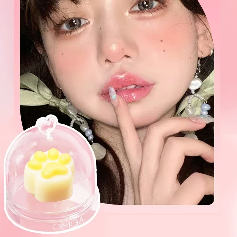 Cute Cat Paw Temperature Changing Lip Tint Jelly Care Hydrating Lipstick Waterproof Long Lasting Moistourizing Lip Makeup