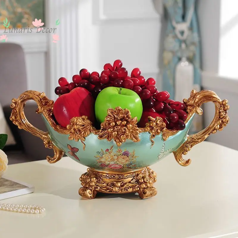 High-end living room household coffee table large fruit plate set light luxury multi-functional paper box home accessories