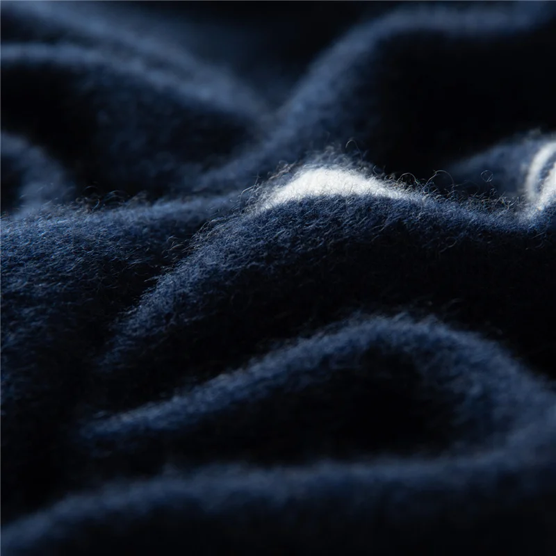 100% Cashmere Women's Sweater Collar Women's Knitted Hoodie Thickened Black Women's Sweater Zipper Women's Sweater