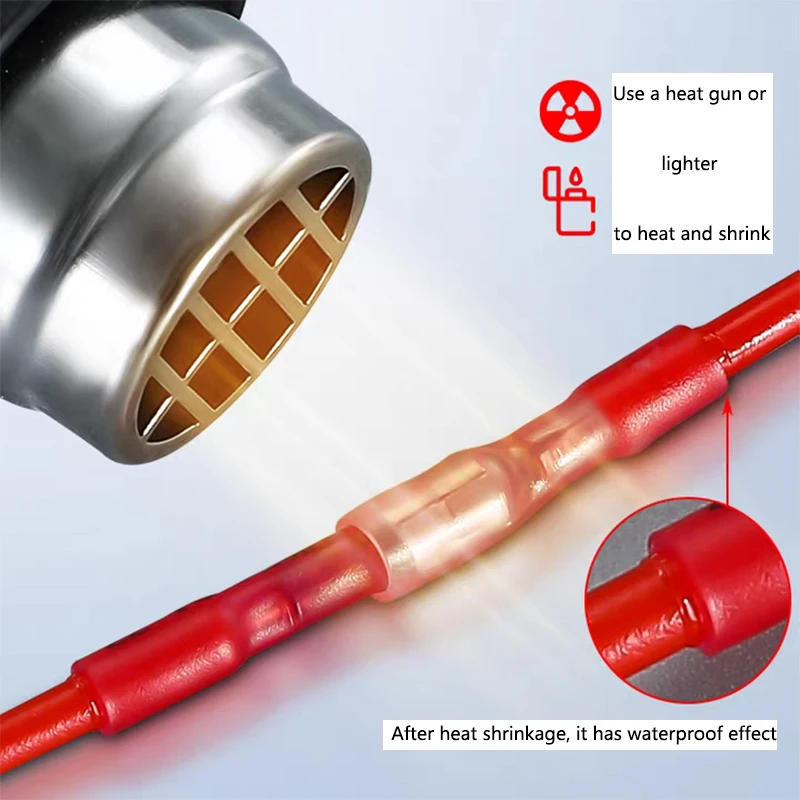 Female Male Splice Wire Terminal Bullet waterproof Heat Shrink Nylon Copper Butt Terminals Crimp Elelctrical Cable Connector
