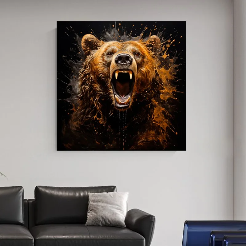 ملصقات ومطبوعات فنية جدارية من قماش الثور الذهبي ، صور مخزون السوق ، اللوحة ، الغرفة ، المكتب ، الغرفة ، ديكور المنزل