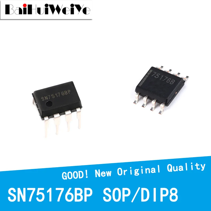 10PCS/LOT SN75176BP SN75176BDR SN75176 75176B 75176  SOP-8 SIP-8 SMD New Good Quality Chipset