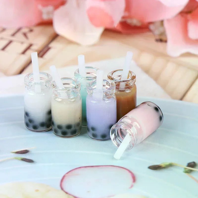 3Pcs 1:12 Dollhouse Miniature Milk Tea Cups Mini Toys Doll House Decoration