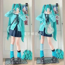 Hatsune Miku Knitted Cardigan Anime Peripheral Cute Cartoon Sweater Jacket Comfortable Skin-friendly Japanese Kawaii Jk Uniform