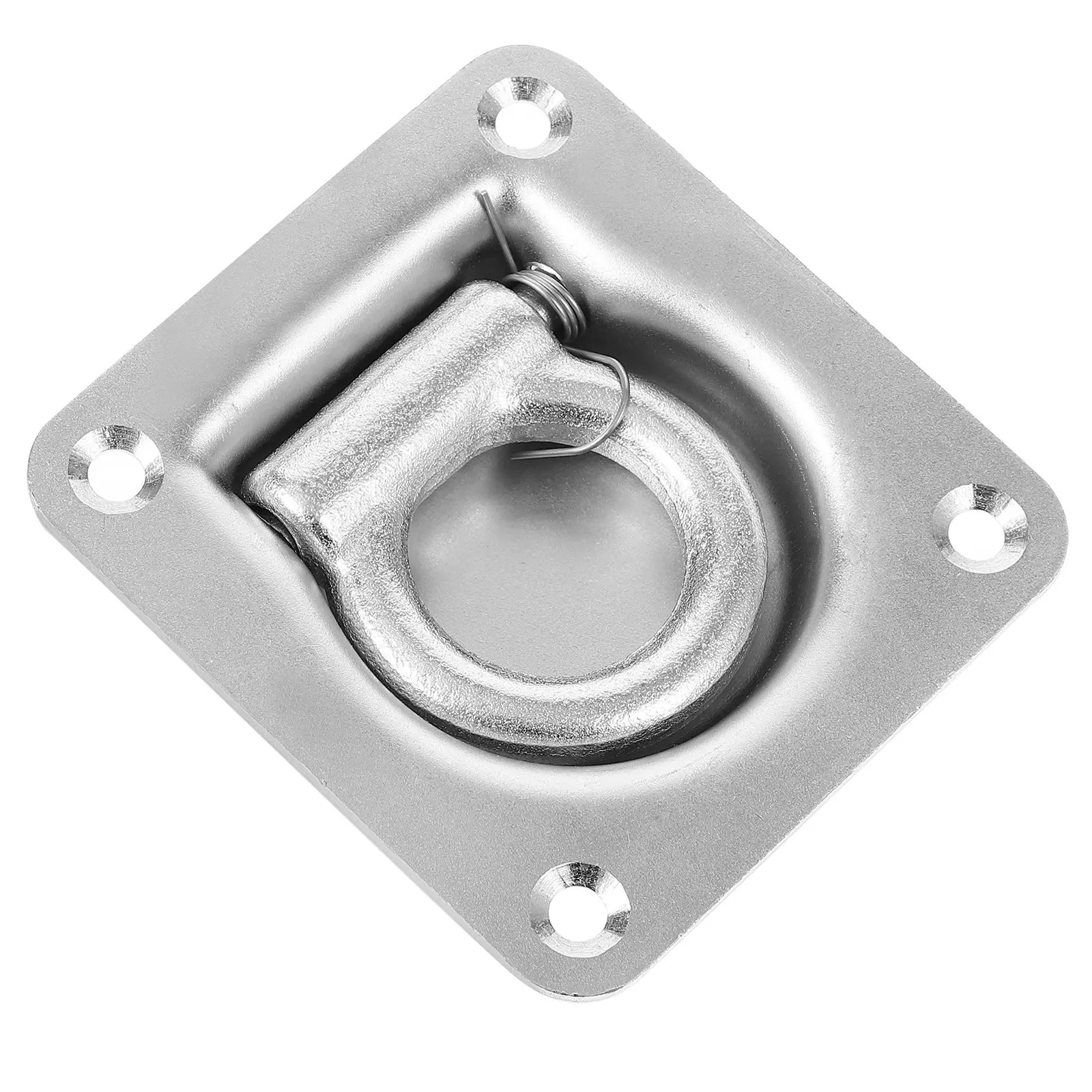 1Pcs Heavy Duty Zinc Plated Carbon Steel D Ring Tie Down Anchor Lashing Ring Floor Mount for Truck Trailer Kayak Atv Boat