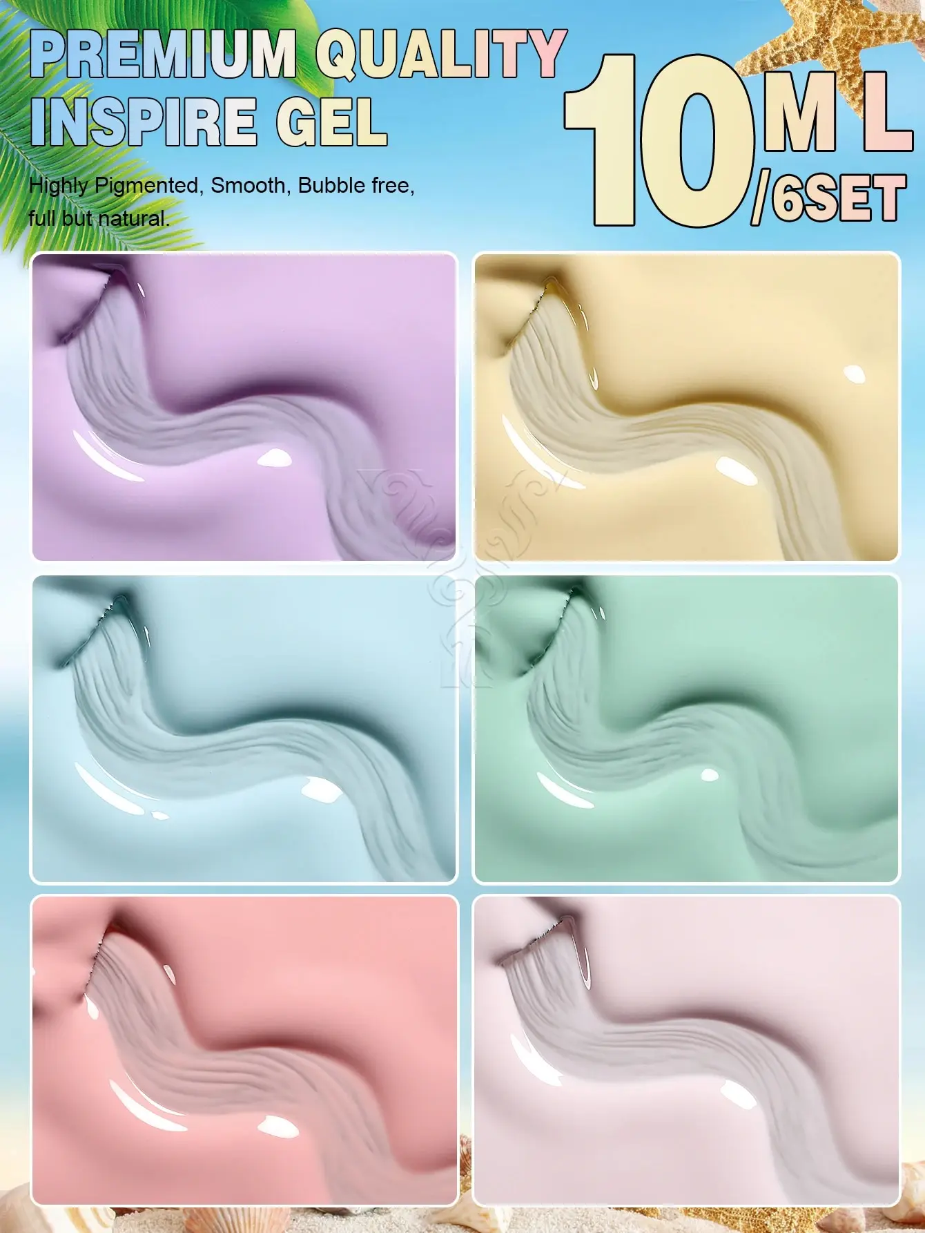 طقم طلاء أظافر جل يوكيفلو-باستيل ، حلوى ، لون حلو ، ناعم ، وردي ، أصفر ، أرجواني ، ربيع ، صيف ، 6