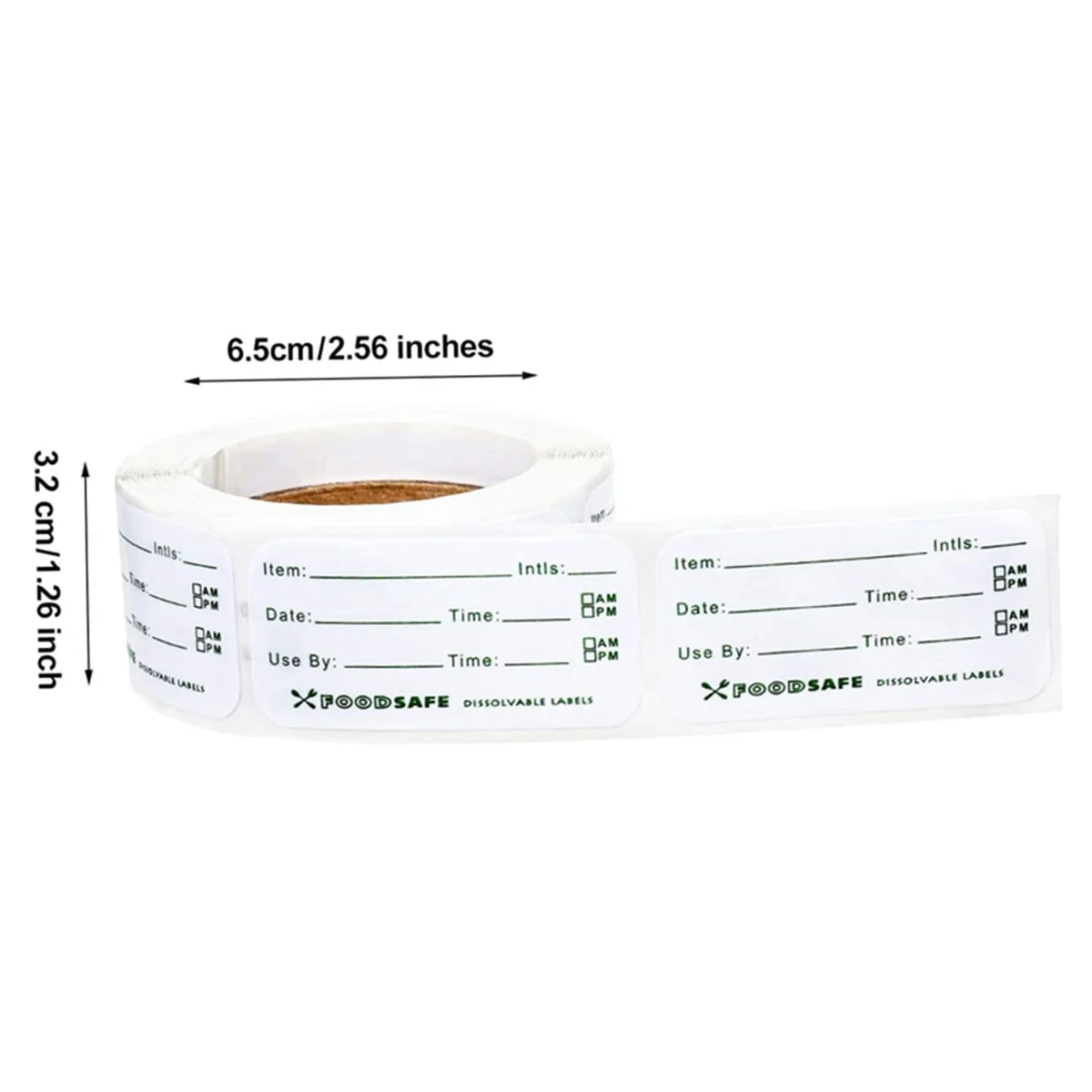 Gfc-1 X 2In Self-Adhesive Removable Freezer Food Labels Cooler Food Storage Freezer Stickers for Reusable Containers 10 Roll