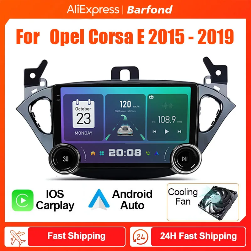 Barfond For   Opel Corsa E 2015 - 2019 Car Radio Multimedia Video Player Navigation stereo GPS Android 13 2din dvd