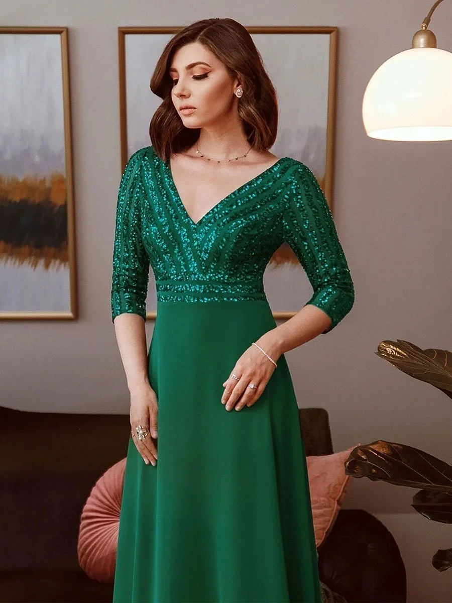 Iclek Plus Size czerwona długa sukienka Vestidos Com Briilho sukienki na imprezy damskie 2023 eleganckie duże rozmiary eleganckie sukienki z cekinami