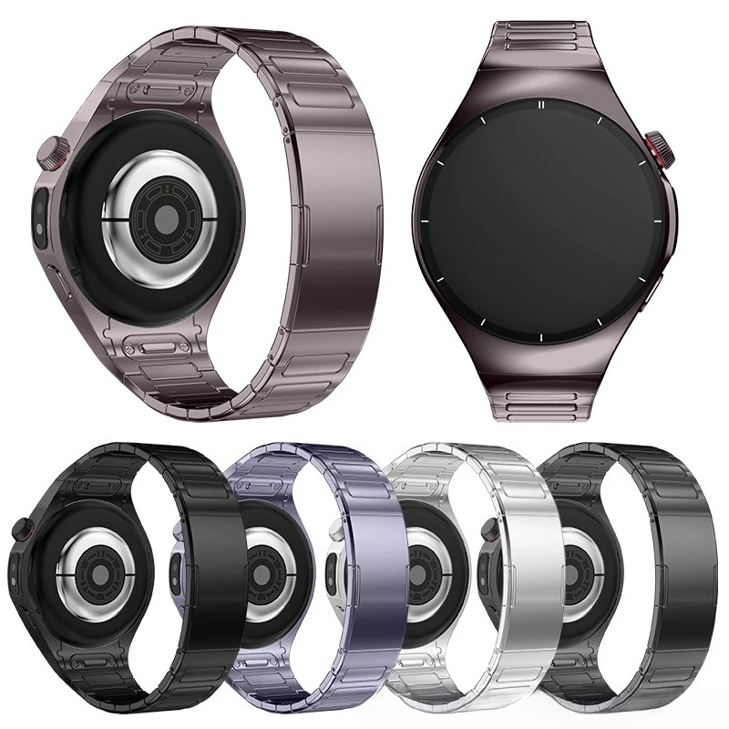 隙間のないチタンストラップ-huawei-watch-5-46mm-42mm-用-高級メタルブレスレット-huawei-watch-5-スマートウォッチ-リストバンド-アクセサリー