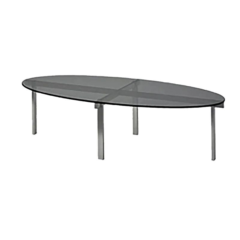 شقة منزلية صغيرة على شكل خاص طاولة قهوة من الفولاذ المقاوم للصدأ إبداعية طاولة جانبية مستديرة من الزجاج المعدني