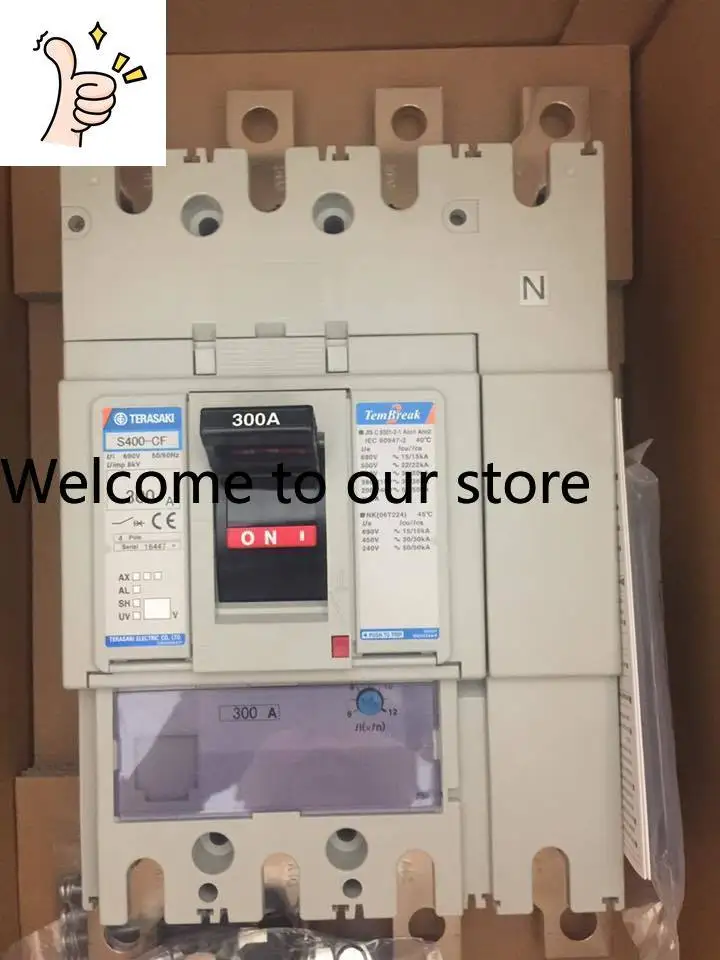 New Genuine TERASAKI Japan Terazaki Circuit Breaker S400-CF 4P FC 400A Fixed Installation