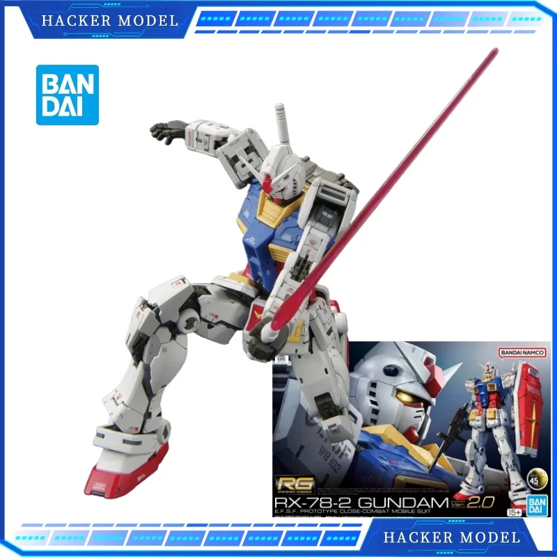 

Genuine Bandai GUNDAM RX-78-2 Ver. 2.0 RG 1/144 Anime Assembly Model Toys Action Figure Gifts Collectible Ornaments Children Boy