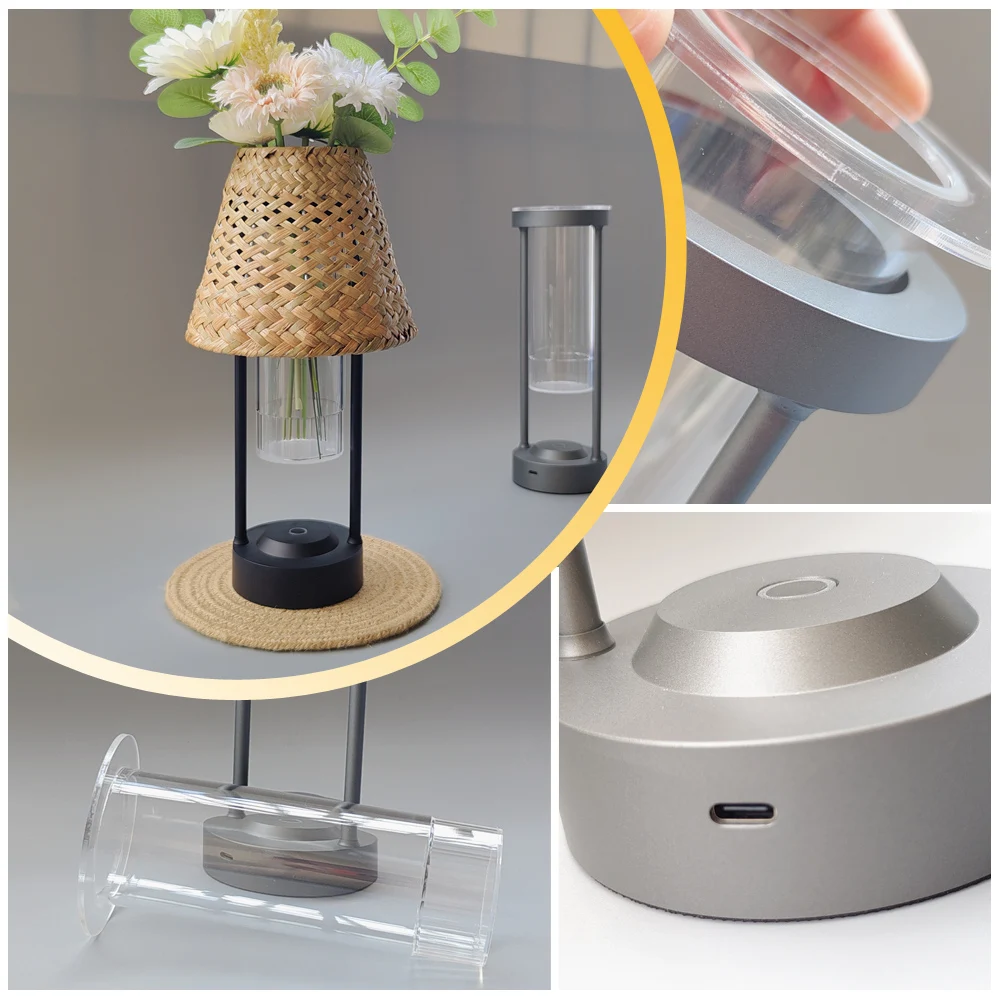 Lámpara de mesa recargable por USB, luz Led táctil creativa para comedor, Hotel, Bar, café, Pina pro, Lámpara decorativa