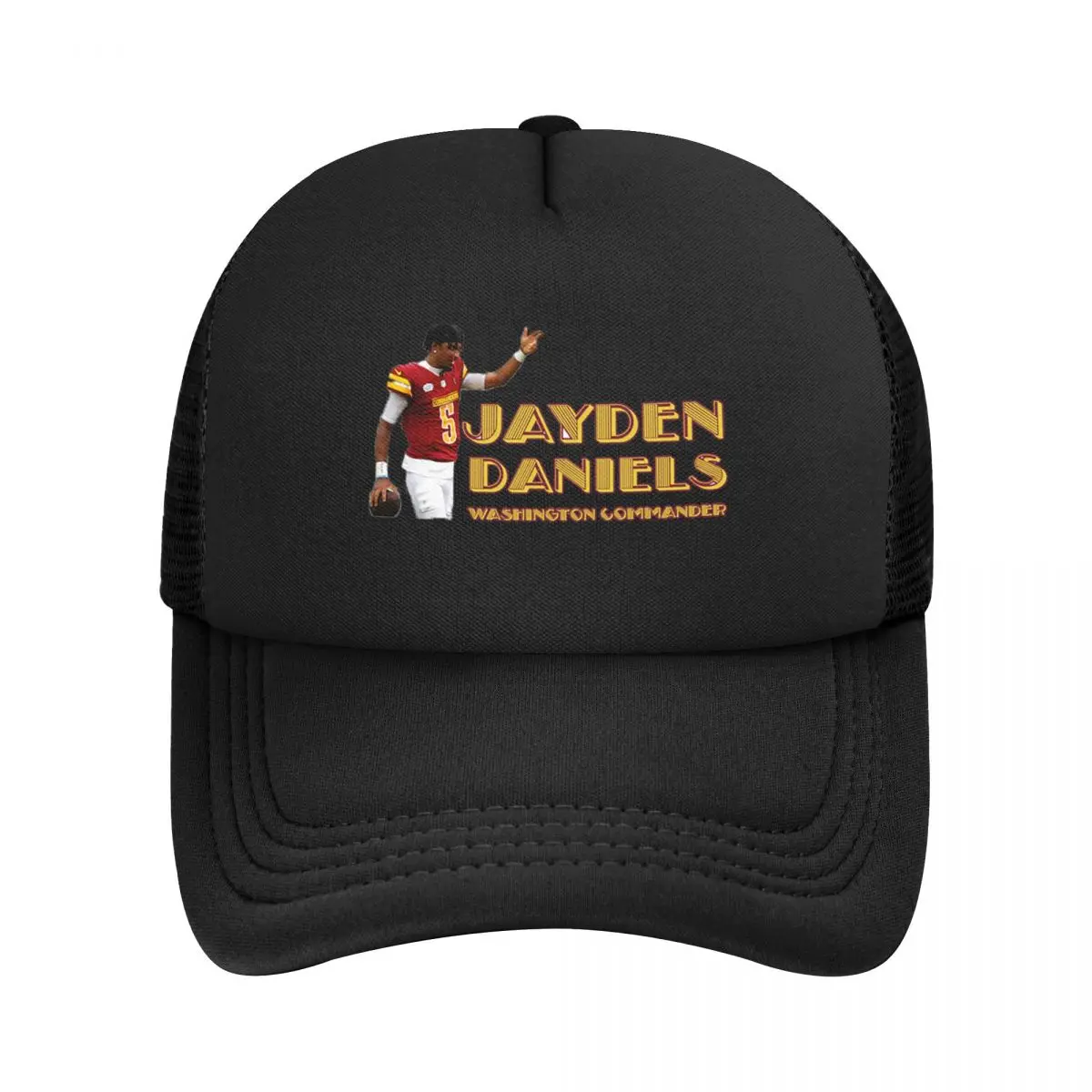 قبعات بيسبول شبكية من Jayden Daniels Washington Commander Snapback قبعات بيسبول عصرية قابلة للتنفس كاجوال Casquette للاستخدام الخارجي للجنسين