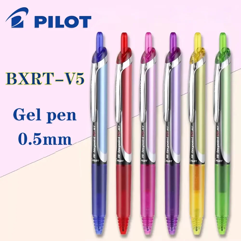 1 PC Japan PILOT Color Gel Pen BXRT-V5 0.5mm Large Capacity Ink Back To School Cheap Kawaii Stationery Office Accessories