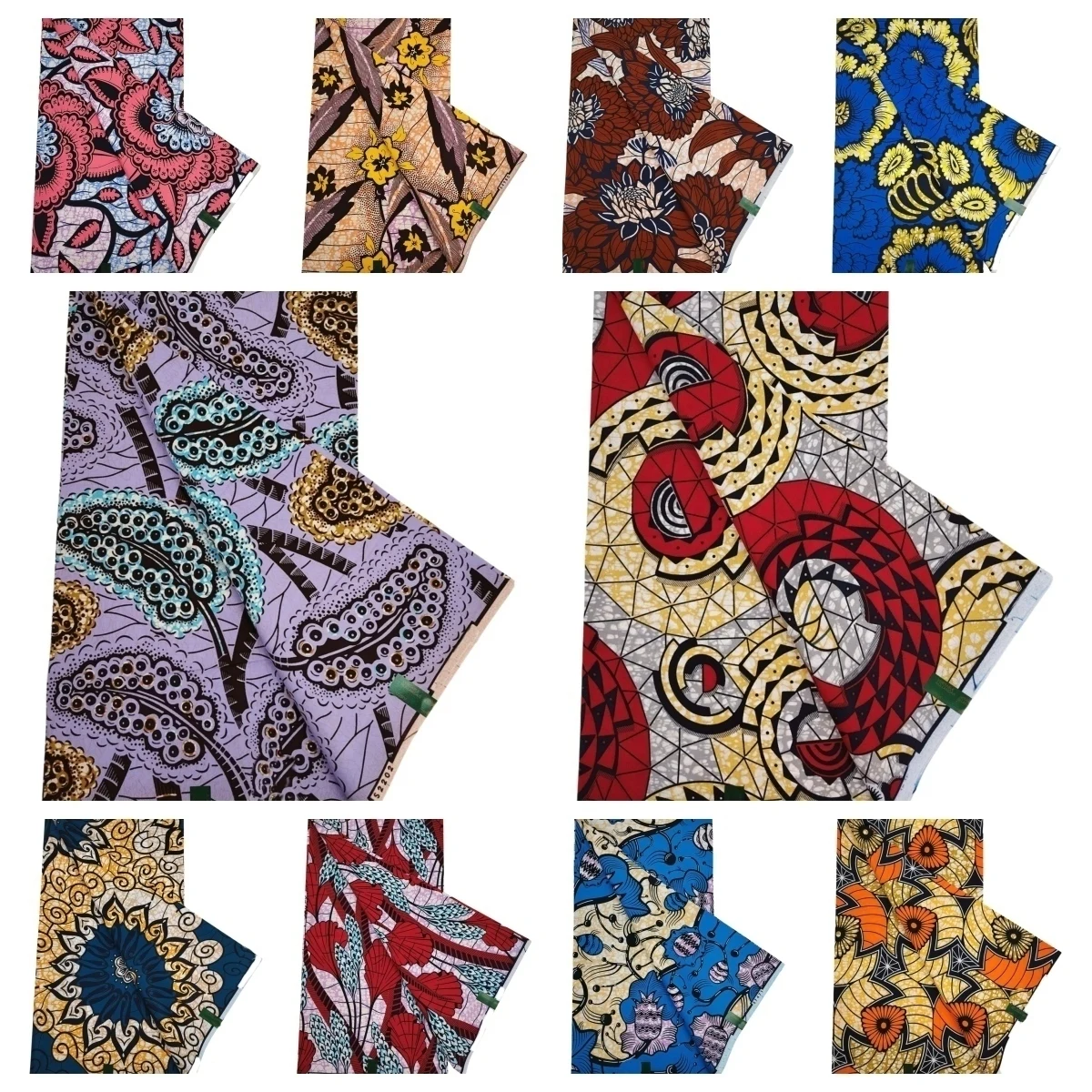 2024 Guaranteed Veritable Original African Wax Print Fabric Real Nigerian 100% Cotton Ankara Wax Fabric Soft Pagne Spuer Batik