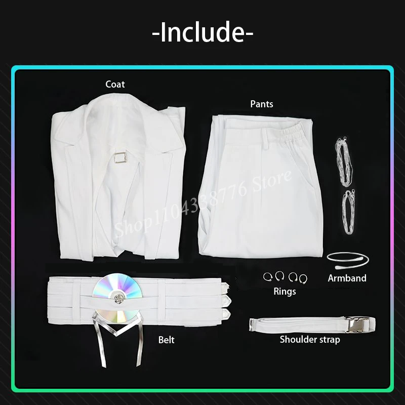 Nuovo Anime Alien Stage Luka R7 Cosplay Costume adulto unisex Cantante Uniforme Cappotto Pantaloni Set completo Accessori Abiti Abiti di carnevale