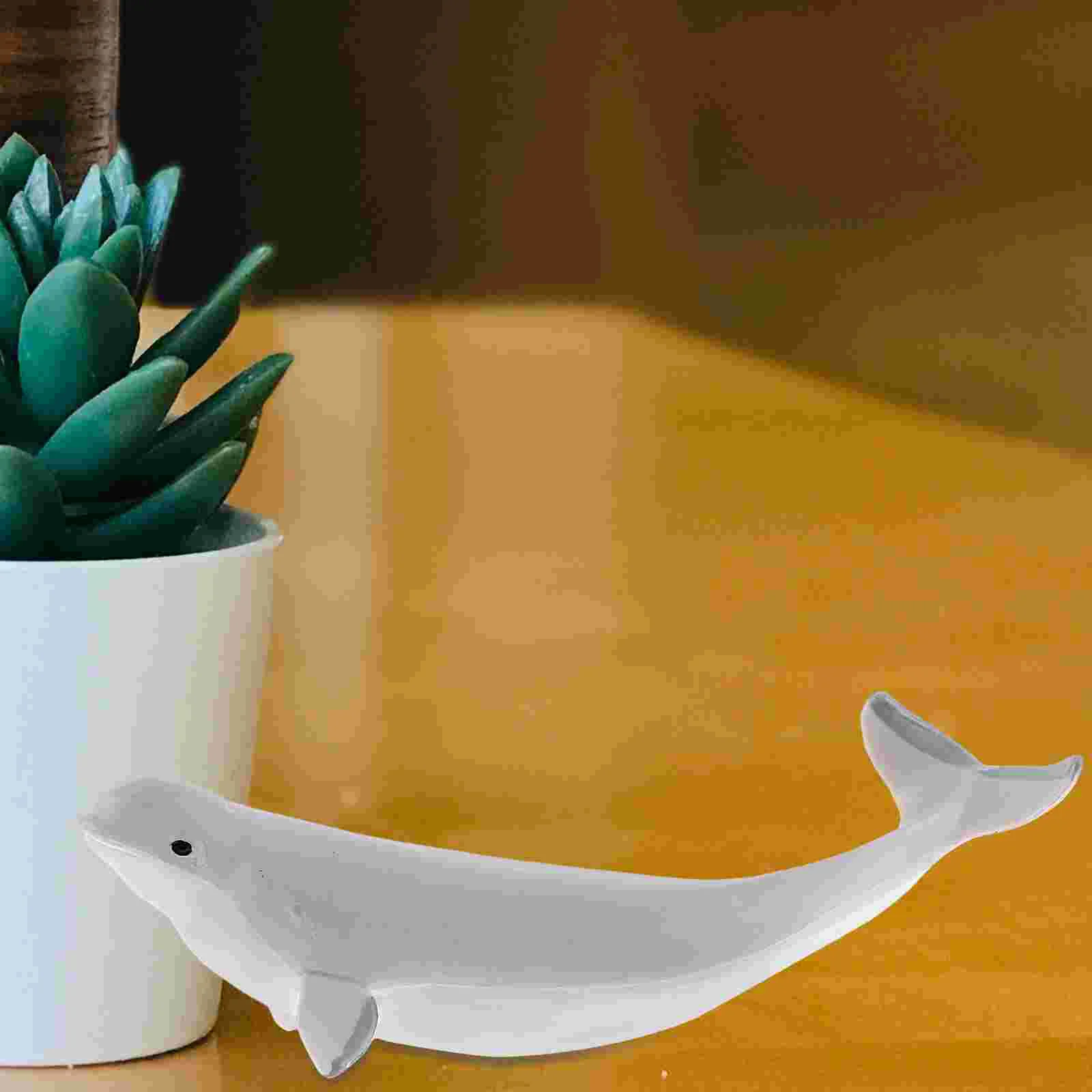 Beluga Model Whale Decorations Figurine Simulation Figurines Plastic Child Desktop