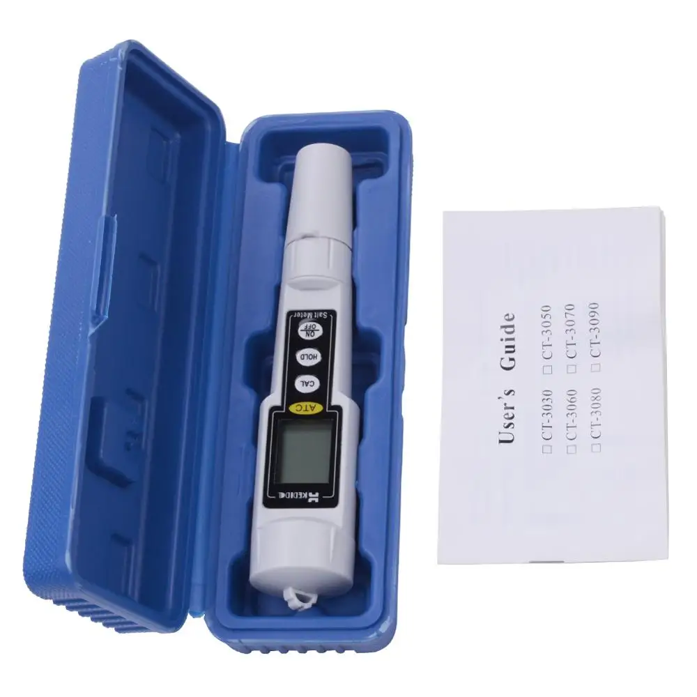 Digital Salt Ph Meter CT-3081 Waterproof Pocket Pen Type Salinity Tester