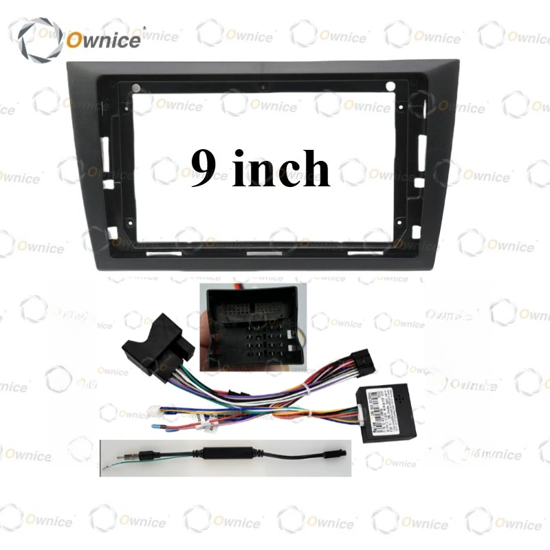 Ownice Marco de DVD para Coche de 9 Pulgadas para Volkswagen Golf 6 2008-2016, Panel Estéreo, Marco de Audio, Embellecedor de Salpicadero, Facia, Reproductor de Radio, Pantalla, Kit 2 Din