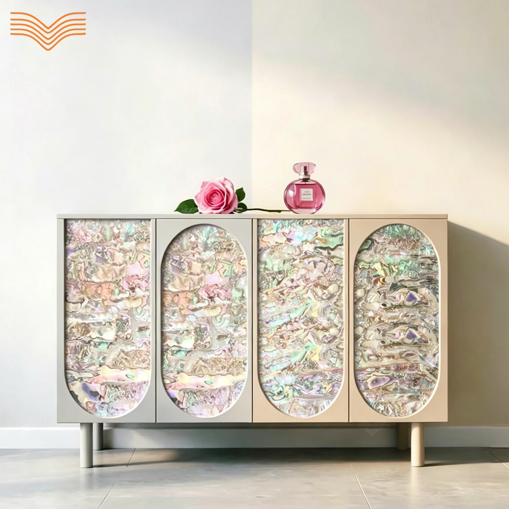 Eco Friendly Colorful Natural Abalone Shell Veneer Premium Sheet Material for Creative Lacquer Art Marquetry Inlay Decoration