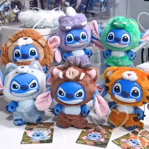

Новая серия Stitch Wild Animal, слепая коробка, виниловая загадочная коробка, экшн-фигурка, сумка-сюрприз, брелок, подвеска, коллекция кукол, игрушка