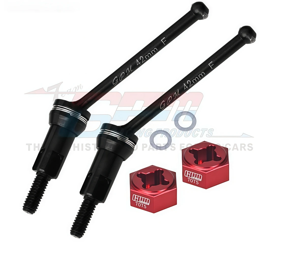 

Carbon Steel Front/Rear CVD Drive Shafts With 7075 Alloy Wheel Hex For ARRMA 1/14 MOJAVE GROM Upgrade Parts