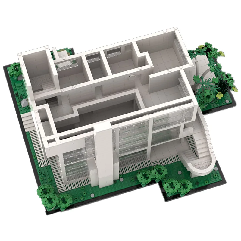 2859 Teile Konstruktionsset Smith House von Richard Meier MOC Anpassbares Modulares Baustein-Modell Design DIY Jungen Spielzeug Geburtstagsgeschenk