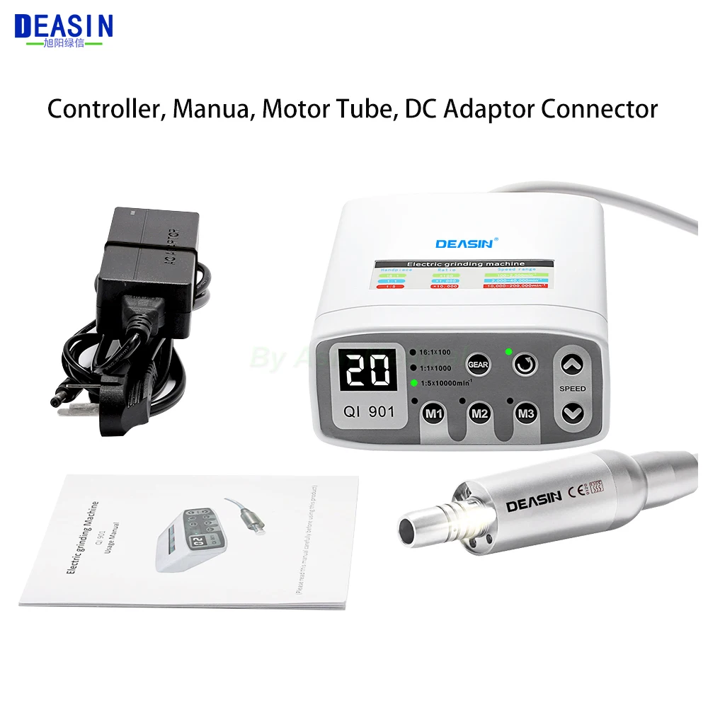 DEASIN Dental clinical brushless LED Electric micromotor work With 1:5 1:1 16:1 LED Contra Angle Dentist Low Speed Handpiece