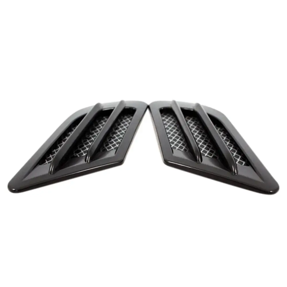 1Pair Car Side Air Flow Fake Vent Hole Cover Fender Intake Grille Duct Decoration Sticker Auto Cool Sticky Exterior Decor